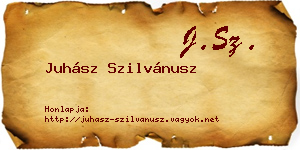 Juhász Szilvánusz névjegykártya